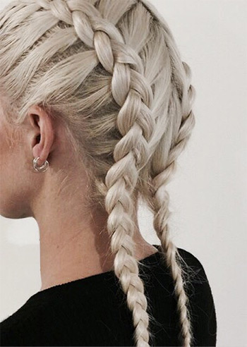 double tresse egyptienne